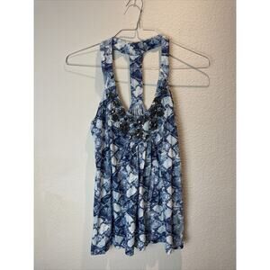 Andrew Charles, Blue Sequin Tank, Size Small, nwt